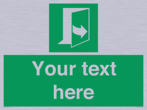 Custom sign safe condition door opens pulling left hand side